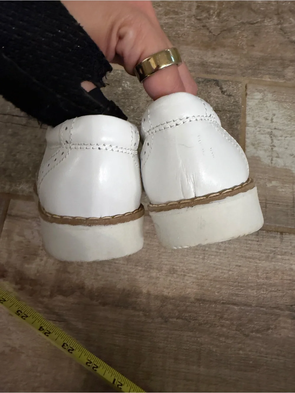 White Kids Wingtip Lace-Up Dress Shoes